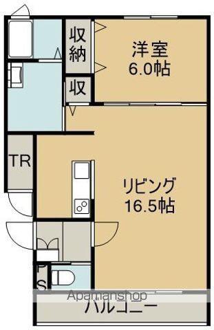 オリーブ(1LDK/1階)の間取り写真