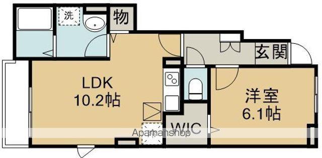 ユーフォリア(1LDK/1階)の間取り写真