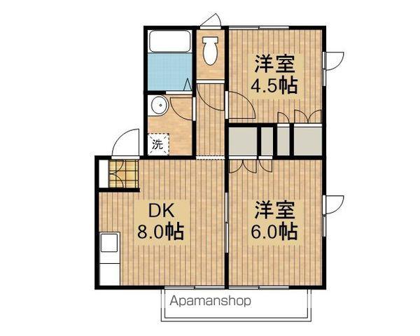 グランディールMB(2DK/2階)の間取り写真