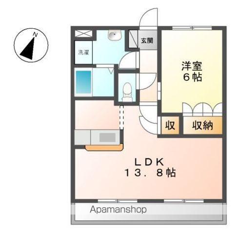 ELCASA(1LDK/2階)の間取り写真