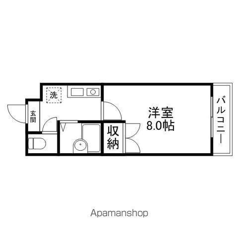 センチュリー玉川(1K/4階)の間取り写真