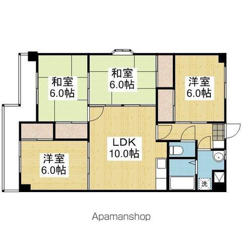 Mホーナー来住(4LDK/5階)の間取り写真