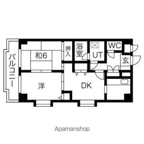 アブニール根岸(2DK/2階)の間取り写真