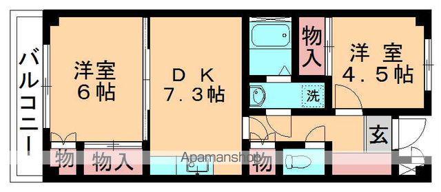 グランメール(2DK/1階)の間取り写真