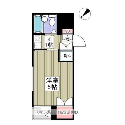コパーズアプト清新Ⅴ(1K/1階)の間取り写真