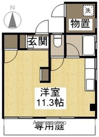コーポ小宮山(ワンルーム/1階)の間取り写真