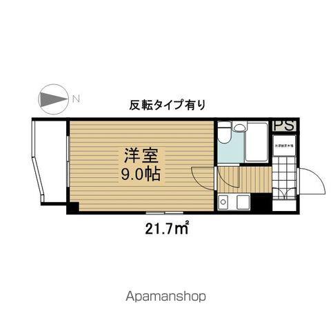 ハイライフイワタ(1K/4階)の間取り写真