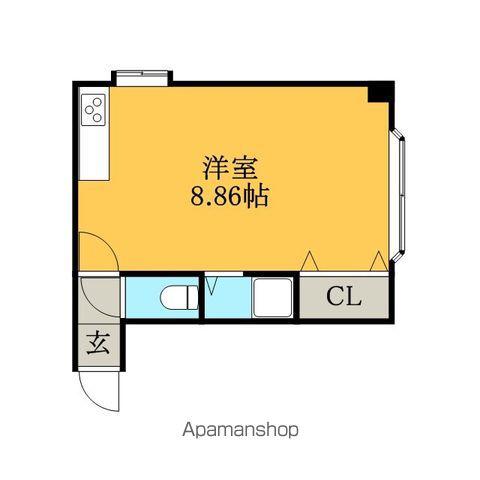 ビッグバーンズマンション東札幌Ⅱ(ワンルーム/2階)の間取り写真