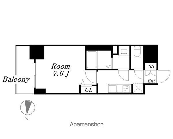 SHOKEN RESIDENCE名古屋 太閤通(1K/6階)の間取り写真