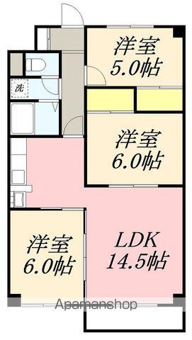 ピアコート神山(3LDK/3階)の間取り写真