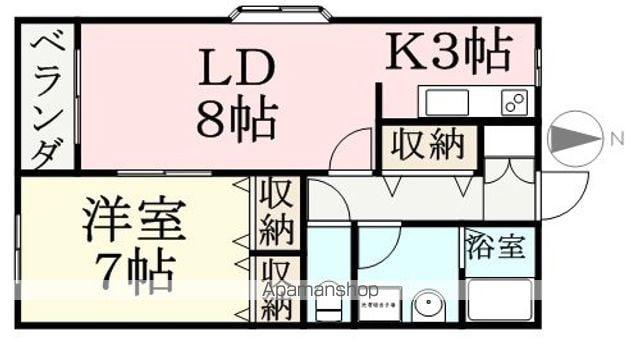パティオドリーム(1LDK/2階)の間取り写真