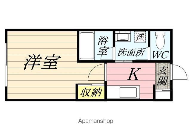 メゾン悠(1K/1階)の間取り写真