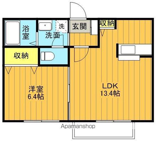 エステートMKA(1LDK/2階)の間取り写真