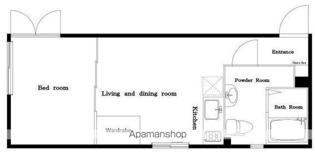 PRINCESS-LINE四谷四丁目ウエスト(ワンルーム/2階)の間取り写真