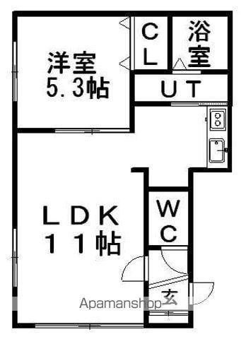 グランメールラビレ(1LDK/4階)の間取り写真