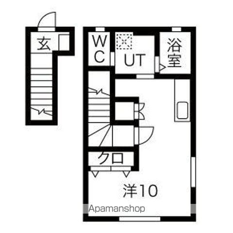 ル・メイユール東宮野目B棟(ワンルーム/2階)の間取り写真