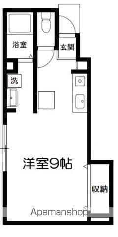 セノーテ(ワンルーム/1階)の間取り写真