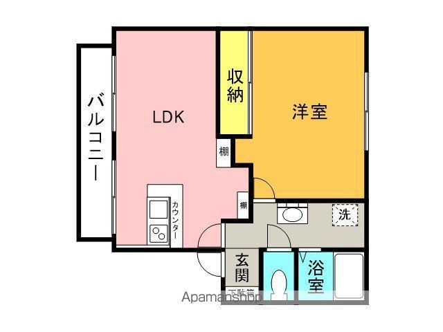 セトラス(1LDK/1階)の間取り写真