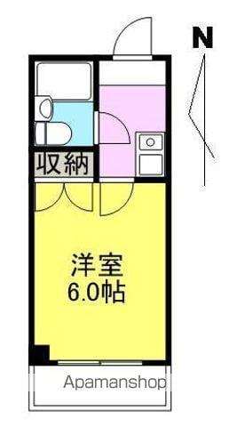 アベイユ福岡町パートⅡ(1K/4階)の間取り写真
