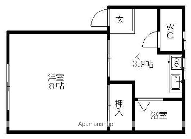 アレーズ(1K/1階)の間取り写真