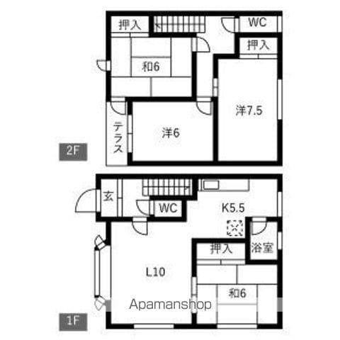 鄕橋テラスハウス(4LDK)の間取り写真