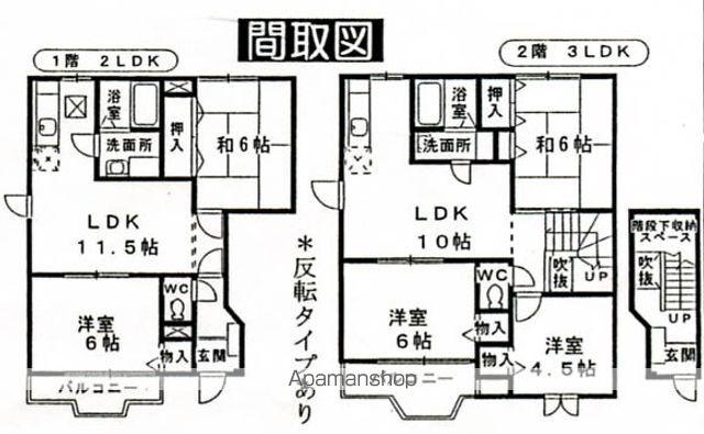 メゾンサンフラワーB(2LDK/1階)の間取り写真