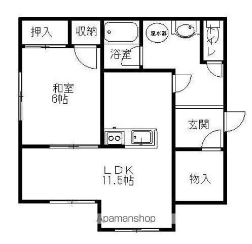 コーポTT(1LDK/2階)の間取り写真