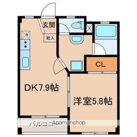 ワンピース(1DK/5階)の間取り写真