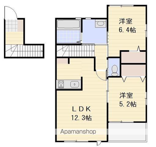 Kウエスト17(2LDK/2階)の間取り写真