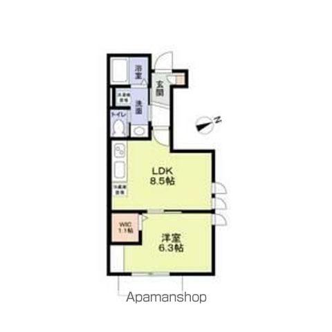 フォレストメゾン・シバIII(1LDK/1階)の間取り写真