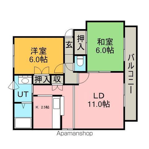 パークハイツA(2LDK/2階)の間取り写真