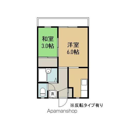 南矢幅駅前ハイツ(1K/2階)の間取り写真