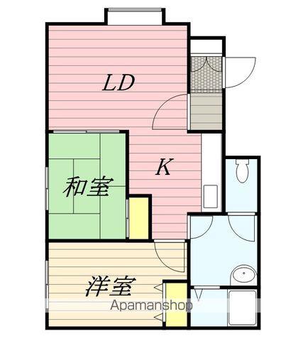 ブルーハイム平岸(2LDK/3階)の間取り写真