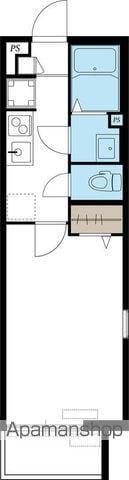 CASA FELICE さちが丘(1K/1階)の間取り写真