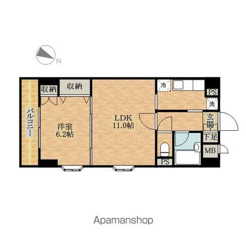 モルペウス横浜(1LDK/3階)の間取り写真