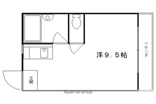アスピリエきよみ(1K/2階)の間取り写真