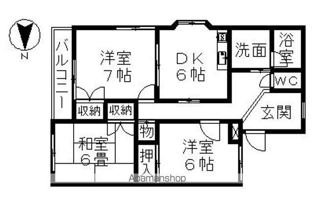 PIAAYOSHINO(3DK/4階)の間取り写真
