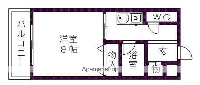 ドミールイースト(1K/2階)の間取り写真