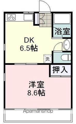 アリビラ千代田(1DK/2階)の間取り写真