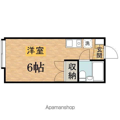 ドミール堀之内(ワンルーム/1階)の間取り写真