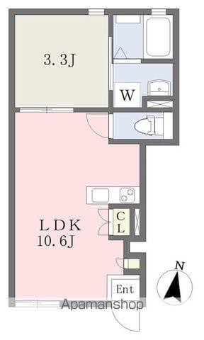LA CASA CAYENNE 室町(1LDK/1階)の間取り写真