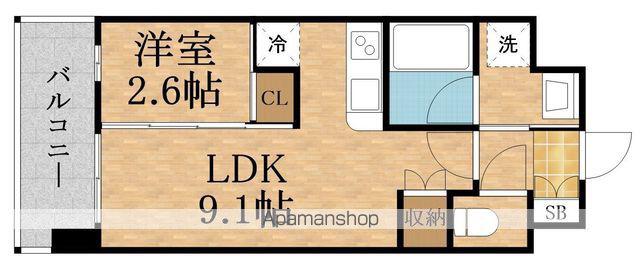 COMFORIALIVEAWAJI(1LDK/7階)の間取り写真