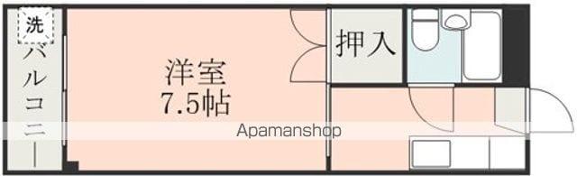 麻生嶋第1ハイツ(1K/3階)の間取り写真