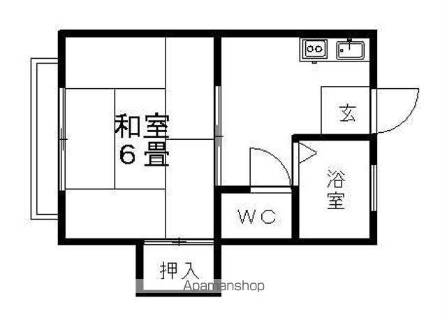 タウニィフルタ(1K/2階)の間取り写真