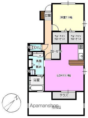 メゾンドール(1LDK/1階)の間取り写真