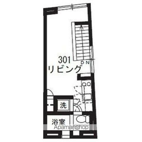 ファーレ代々木上原2(ワンルーム/3階)の間取り写真