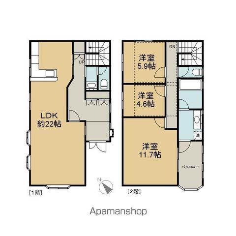 東京地下鉄東西線 浦安駅(千葉) 徒歩17分 2階建 築37年(3LDK)の間取り写真