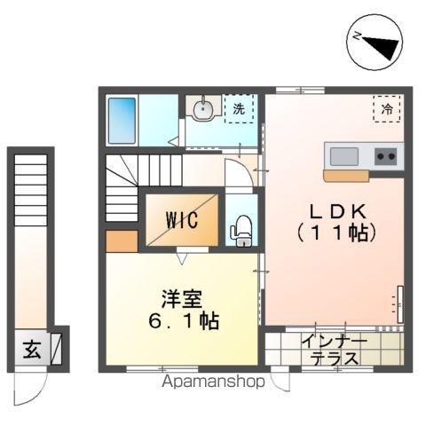 リノナル(1LDK/2階)の間取り写真