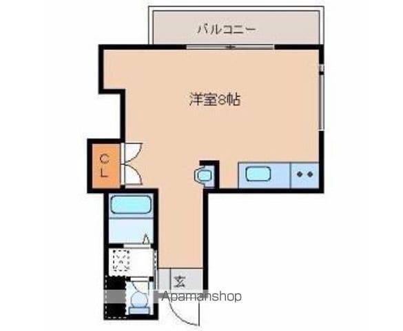 リバティハウス2(ワンルーム/1階)の間取り写真