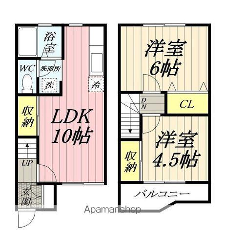 テラス・藤(2LDK)の間取り写真